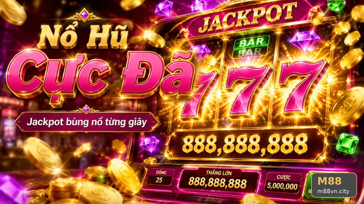 Tưởng hiệu ứng nổ hũ là jackpot: Sai lầm khi đọc guồng slot tại M88
